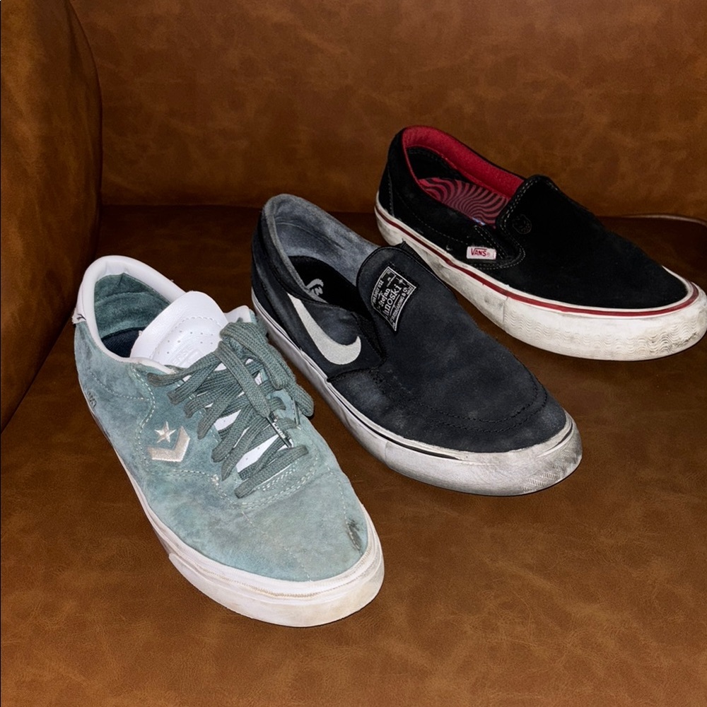 Men’s 9 Skater Shoe Bundle – Converse, Nike SB, Vans